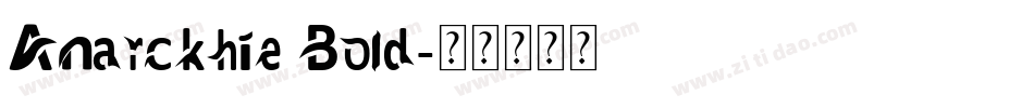 Anarckhie Bold字体转换